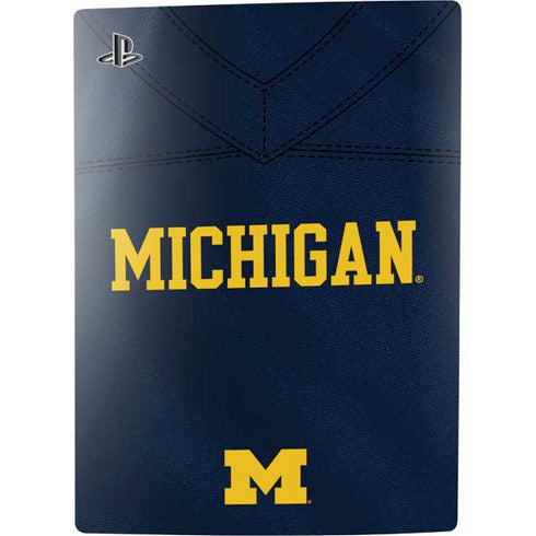 University of Michigan Blue Jersey PS5 Digital Edition Console Skin